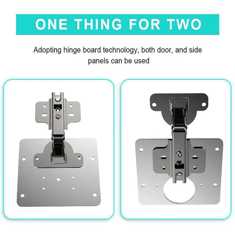 Description Picture 5 of itemCabinet Hinge Repair Plate Kit Kitchen Cupboard Door Hinge Mounting Plate With Holes Flat Fixing Brace Brackets Household Tools