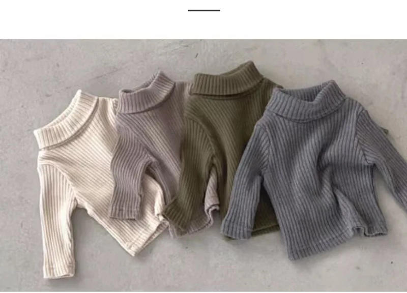 Description Picture 3 of itemWinter New Baby Solid Bottoming Shirts Infant Girl Cotton Long Sleeve T Shirts Toddler Girl Turtleneck Tops Kids Clothes