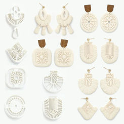 Bohemian Style Beach Macrame Polymer Clay Mold Clay Cutter DIY Holiday Party Earrings Jewelry Accessories Soft Pottery Tools