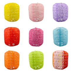 15cm 20cm Ellipse Chinese Hollow out Paper Lanterns Wedding Lanterns Paper Lampshade Holiday Party Supplies Children DIY Lantern