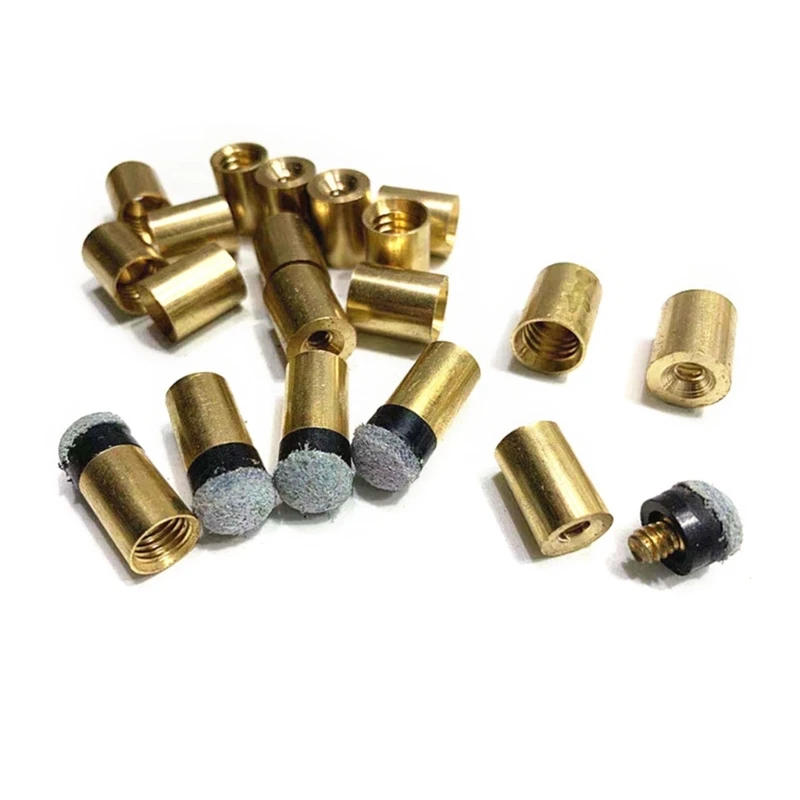 Description Picture 6 of item10Pcs Billiards Snooker Pool Cue Tip Replacement Coppers PU Leather Pool Cue Tip Snooker Cue Tips with Cue Stick Ferrules