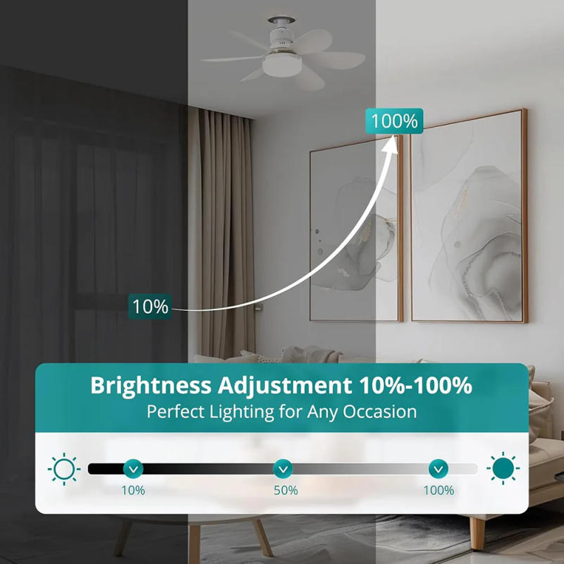 Description Picture 6 of itemLED fan light E27 30W 40W 42cm 52cm ceiling with remote control dimming suitable for living roombedroom kitchen home use 85-265V