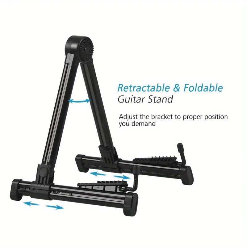 Description Picture 5 of itemAdjustable Guitar Stand - Folding Free-Standing Holder for Acoustic, Electric, Bass, Guitar, Mandolin, Banjo, Ukulele & Violin
