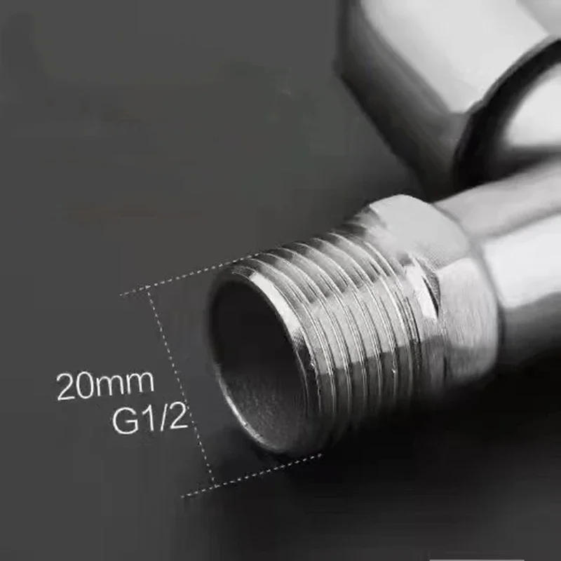 Description Picture 4 of itemStainless Steel Faucet Double Outlet Dual Control Water Tap One in Two Out Faucet 1/2" Bidet Faucets Bathroom Accessories