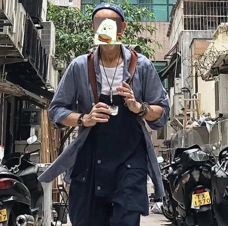 Description Picture 3 of itemAmerican Casual One-piece Suspenders Mens Overalls Trendy Brand Workers Overalls Loose Men Clothing