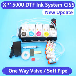 DTF CISS For Epson XP-15000 DTF White Ink Tank With Stirrer Mixer XP15000 DTF DTG Ink Container Continuous Ink Supply System