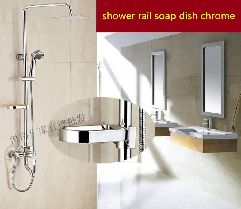 Description Picture 4 of itemBathroom Soap Dish Box Wall Mounted Soap Box Shower Soap Drain Soap Dish Holder Bathroom Tray for Sliding Bar