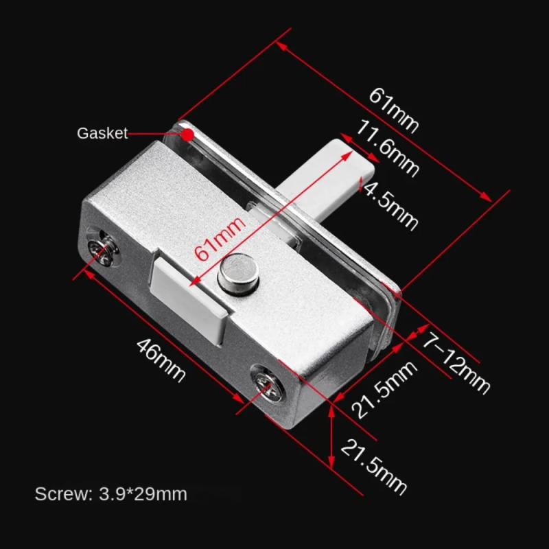 Description Picture 3 of itemCreative Zinc Alloy Sliding Door Latch Hardware Durable Security Bolt Latch Anti-theft Door Hasps Lock Door