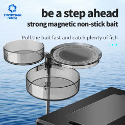 Fish Bowl Bait Plate 3in1 Bait Tray Basin Fish Food Box Bowl Strong Full Magnetic Lure Storage Box Fishing Accessories
