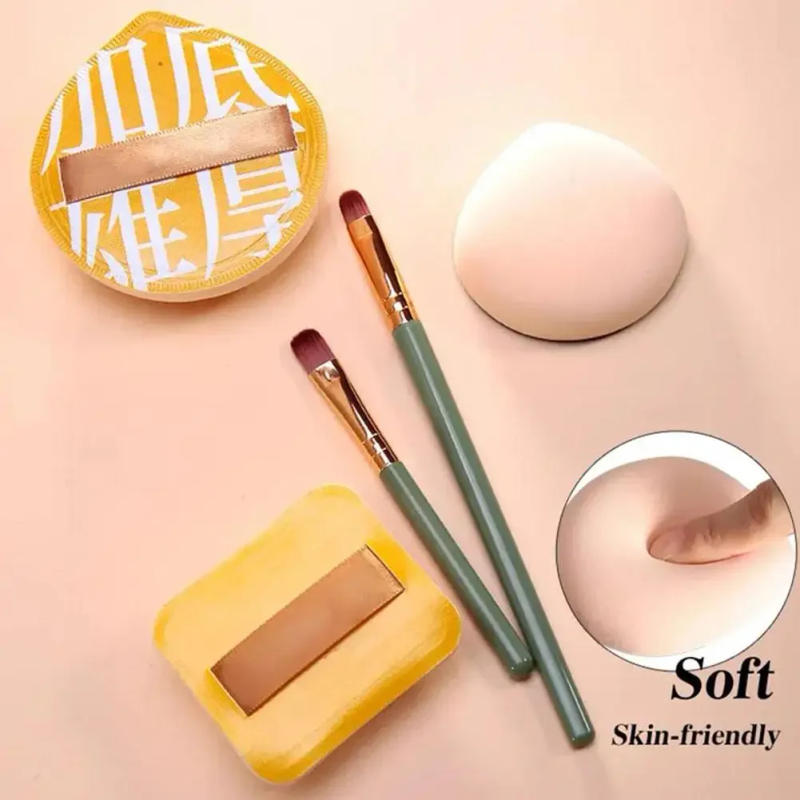 Description Picture 6 of itemAir Cushion Cosmetic Puff Set With Storage Box Makeup Cotton Candy Sponge Soft Leather Clip Wet Dry Use Makeup Tools
