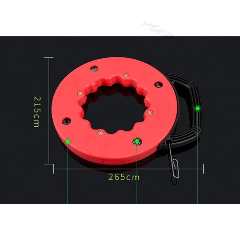 Description Picture 4 of itemPortable Electrician Wall Pipe Iron Wire Strip Roll Box Electrician Storage Wiring Tool wire puller