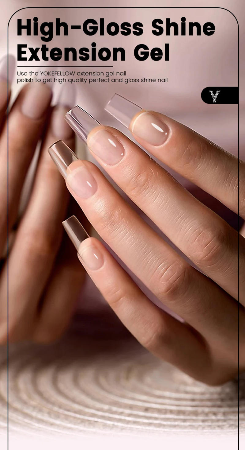 Description Picture 4 of itemYOKEFELLOW 15g Builder Gel Nail Polish for Nail Extension Gel YMH18 Jelly Pink Construct Extend UV Acrylic Gel Nail Art DIY