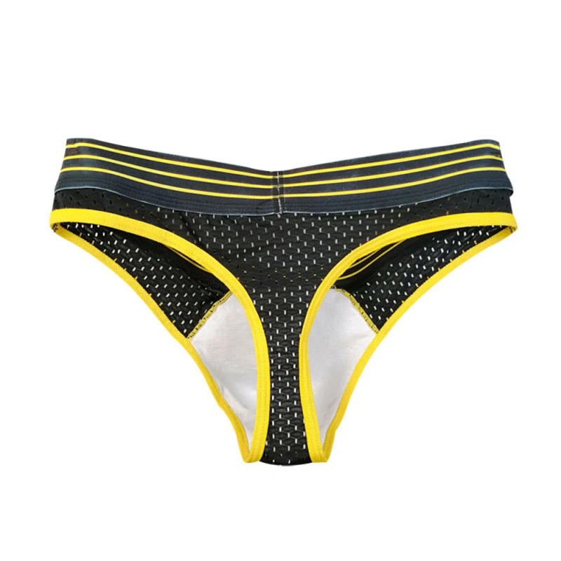 Description Picture 5 of itemMen Underwear Mens Sexy Breathable Panties Letter Printed Low Waist Big U Pouch Male Briefs Mesh High Elastic Underpants Thong