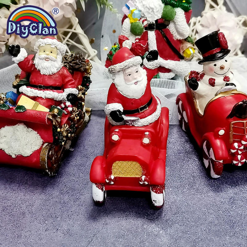 Description Picture 4 of itemNew Santa Claus Sleigh Candle Mold Fondant Cake Decorating Tool DIY Silicone Resin Gypsum Aromatherapy Mould Christmas Decor