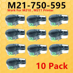 5~10PK New Version CHIP Label Cartridge M21-750-595-WT Ribbon Tags for All-Weather For Brady M210 , M211,M210-LAB Label Printer