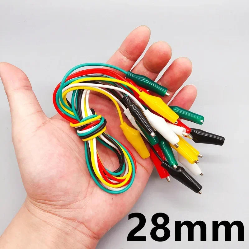 Description Picture 5 of item10pcs Color Alligator Clip Electric DIY Small Battery Power Cord Sheath Electric Clamp Double Head Test Clamp.28mm35mm45mm 50cm