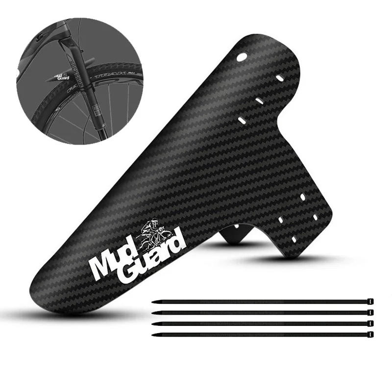 Description Picture 6 of item2 Piece Set Bicycle Fenders Carbon Fiber Front Rear MTB Road Bike Tire Wings Mud Guard Bicycle Tire Wheel Fenders Bike Parts