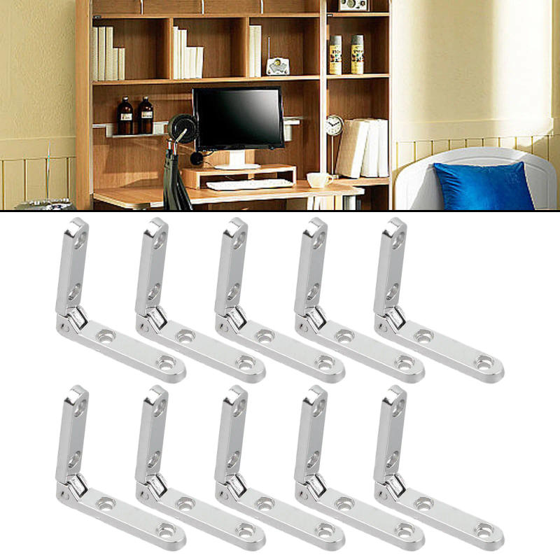 Description Picture 6 of item10pcs 90 Degree Foldable Hinges & 40pcs Screws Set Zinc Alloy Seven-Letter Hinge Wooden Box Jewellery Case Support Hinge