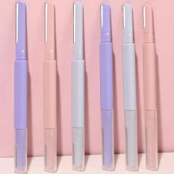 New 2 Ended Eyebrow Trimmer With Macro Protection Net Eyebrow Scraper Beginner's Dual-use Eyebrow Trimmer For Men And Women W3I9