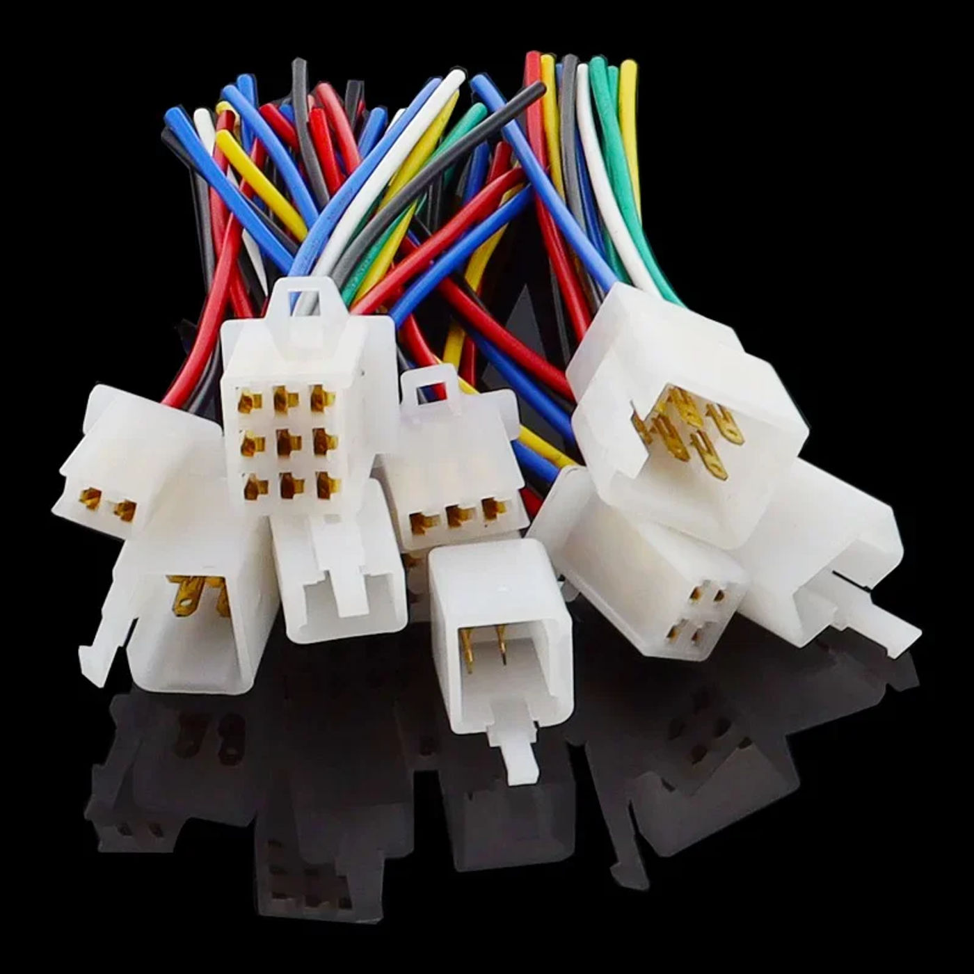 Description Picture 3 of item5pairs 2.8mm Automotive Controller Handle Motor Wire Connector 2/3/4/6/9P 15cm 0.75mm2 18AWG Automobile Male Female Plug Cable