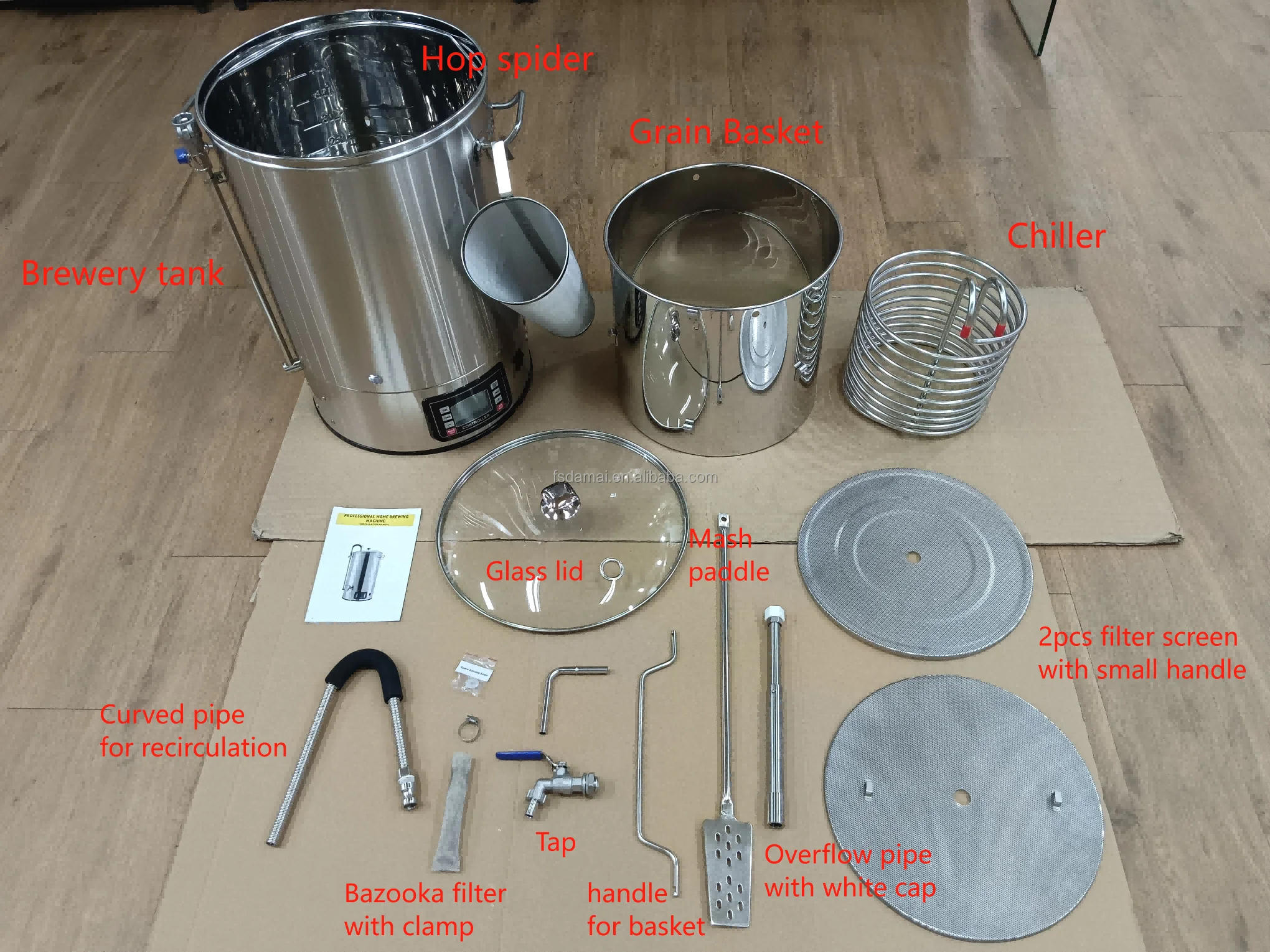 Description Picture 4 of item35 45 65 75L Homebrew Electric Brew System For Beer Home Brewery Equipment Beer Machine Beer Maker All In One Microbrewery