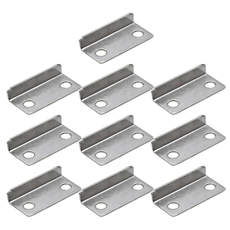 Description Picture 3 of itemHardware Drawer Strike Plate 10Pcs Drawer Lock Strike Plate Home/Office Metal Replacement Silver Tone Brand New