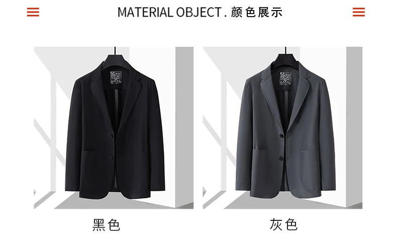 Description Picture 6 of item2024 High Quality Plus-size Men Fashion Handsome Trend Solid Color Everything Casual Summer Ice Silk Sun Protection Suit