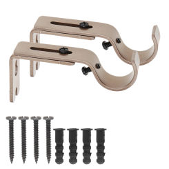 2pcs/lot Metal Single Curtain Rod Brackets for 25.4mm /1 Inch Curtain Rod