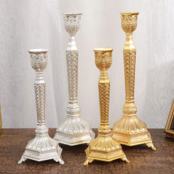 PEANDIM European Elegant Candlestick Romantic Wedding Party Candlelight Stick Candle Holders Centerpieces For Home Table Decor