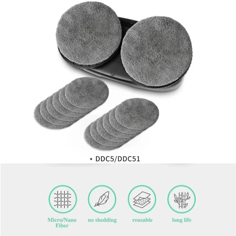 Description Picture 5 of itemFor HUTT DDC5 DDC55 Part Pack Electric Window Cleaner Robot Rag MOP Window Glass Cleaning Clothes Kits