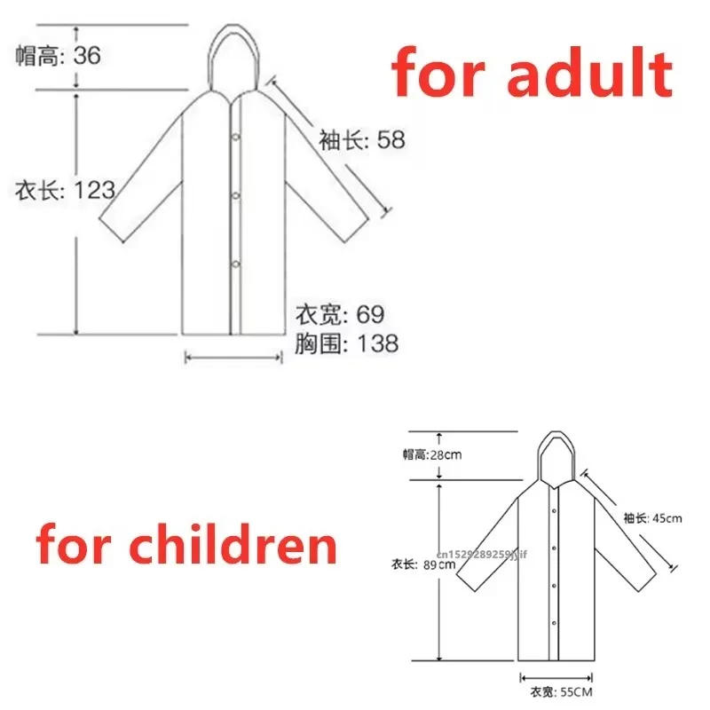 Description Picture 3 of itemChildren Waterproof Rain Poncho Non-Disposable Travel Rain Gear Coat Outdoor Hiking Accessories Child Raincoat Kids Rainwear