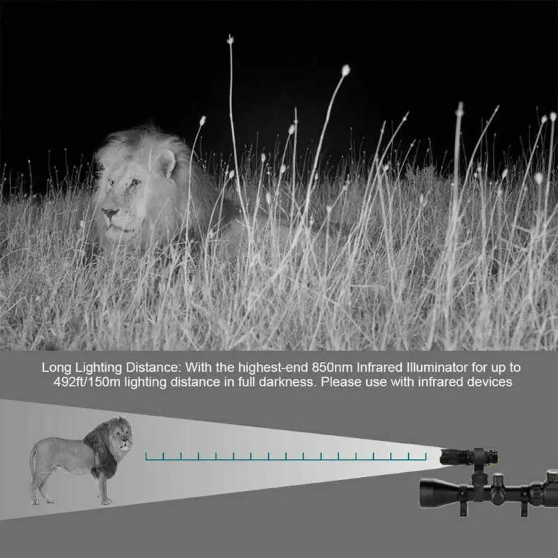 Description Picture 6 of item5W 940nm Infrared Radiation IR Night Vision light tactical LED Flashlight Torch