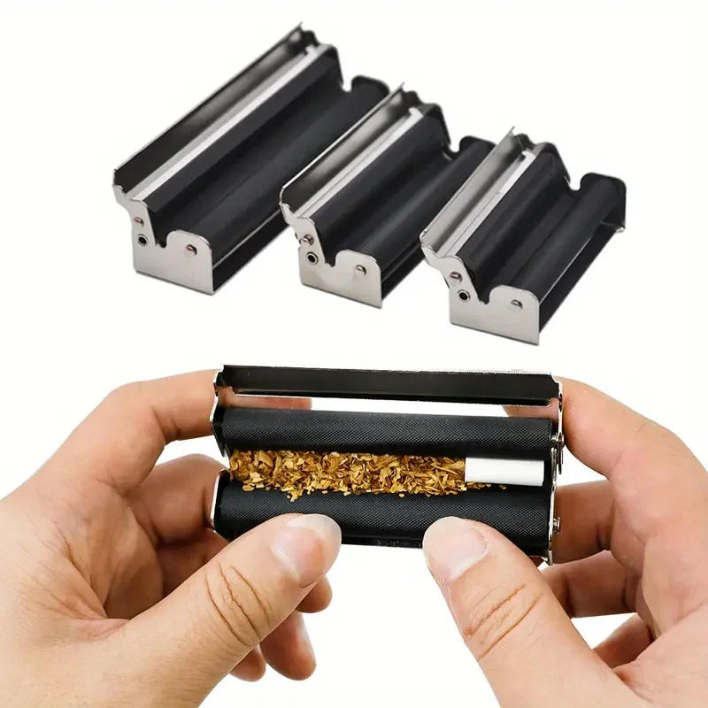 Description Picture 2 of itemPortable Tobacco Roller Cigarette Maker Metal 70mm 78mm 110mm Hand Rolling Paper Machine Smoking Accessories Gadgets for Men