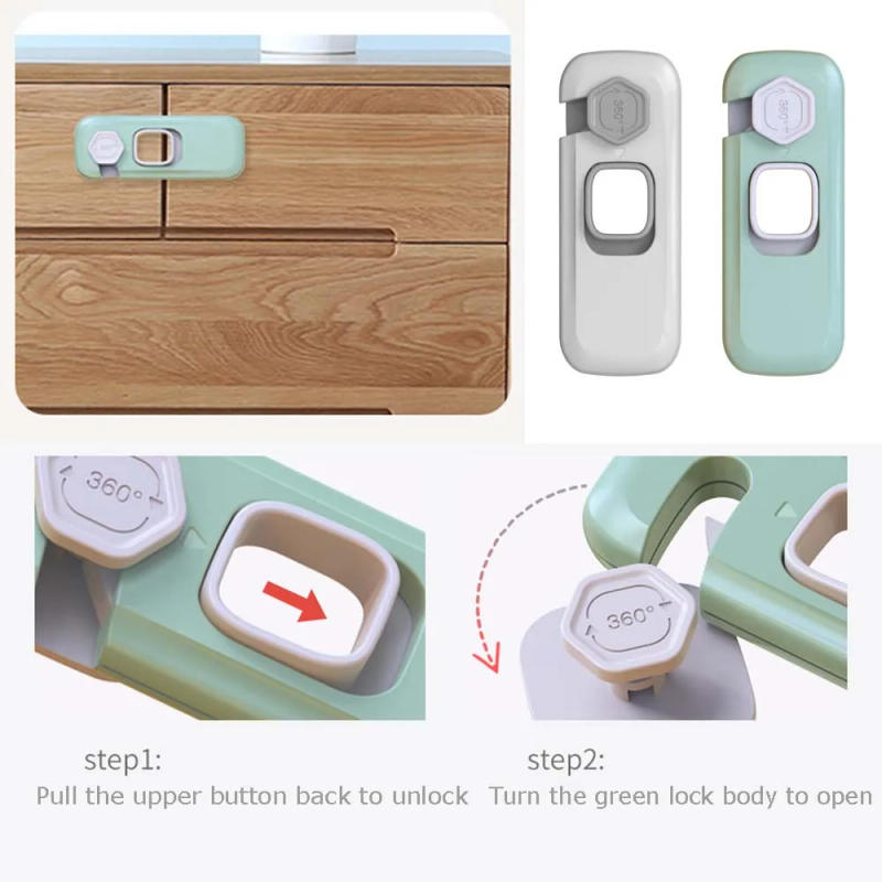 Description Picture 4 of itemMulti-function Kids Sliding Door Anti-pinch Hand Furniture Refrigerator Safety Lock Care Products Cabinet Lock Locks Strap