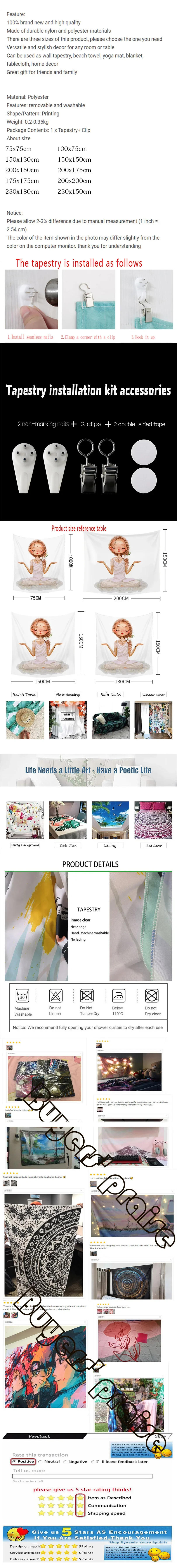 Description Picture 2 of itemChinese style landscape painting background tapestry room decoration wall background cloth living room home decoration