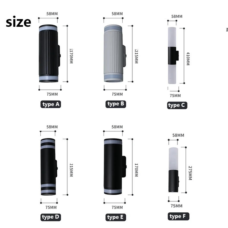 Description Picture 4 of itemOutdoor Wall Lamp Waterproof IP65 LED Sconce Porch Light Outside Garden Yard Entrance Balcony Bedroom Stairs Home Decor AC85-265