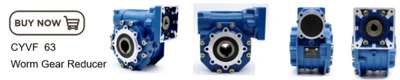 Description Picture 5 of itemCY Automan High Torque CNC Worm Gearbox Worm Speed Reducer NMVF 040 CYVF40 Input 14/11mm Output 18mm Ratio 5:1/100:1