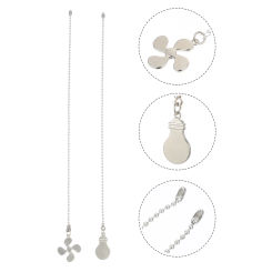2 Pcs Fan Light Pendant Ceiling Pull Chain Extension Branches Hanging Zinc Alloy