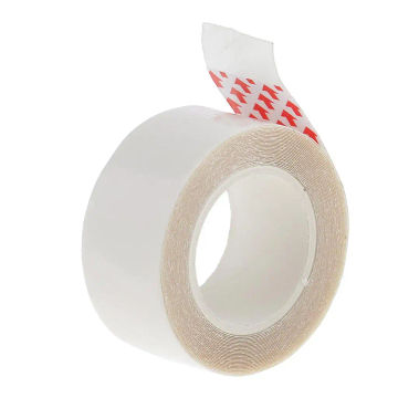 1 Roll Hair Bun extension Tape Tabs Double Sided Extension Tapes for Hair Replacement, 0.79x118.11Inches (Transparent)