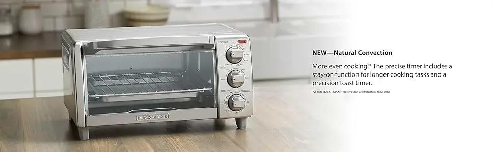 Description Picture 2 of itemBLACK+DECKER 4-Slice Toaster Oven, TO1745SSG, Even Toast, 4 Cooking Functions Bake, Broil, Toast and Keep Warm, Removable Crumb