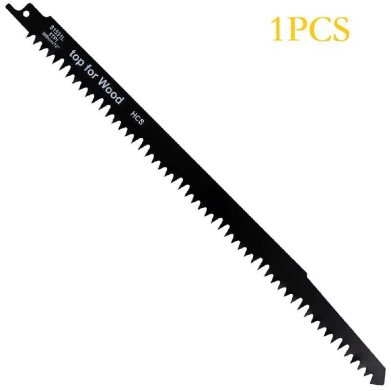 Description Picture 3 of item1PCS BI-Metal Reciprocating Saw Blades 300mm For Wood & Metal Cutting Course Damp Wood Logs Plastic Fast Pruning Cutting