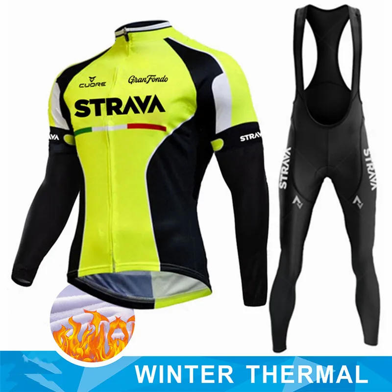 Description Picture 4 of item2024 STRAVA Cycling Clothes for Men Winter Cycling Man Set Bicycle Clothing Racing Bike Jerseys Cycle Jersey Road Bikes Bycicle