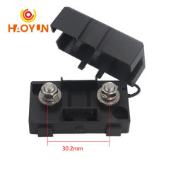 【2-1PCS】ANS-8 Trumpet Fork Plug Type The Fuse Holder 52x27.5mm Safety Plate Base Car Carrier Fuse Box Bolt Type