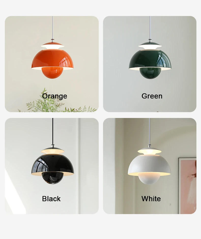 Description Picture 4 of itemModern Flower Bud Nordic Danish Designer LED Pendant Light Decor Art Hanging Chandeliers Lamp Home Bedroom Kitchen Bedside Light