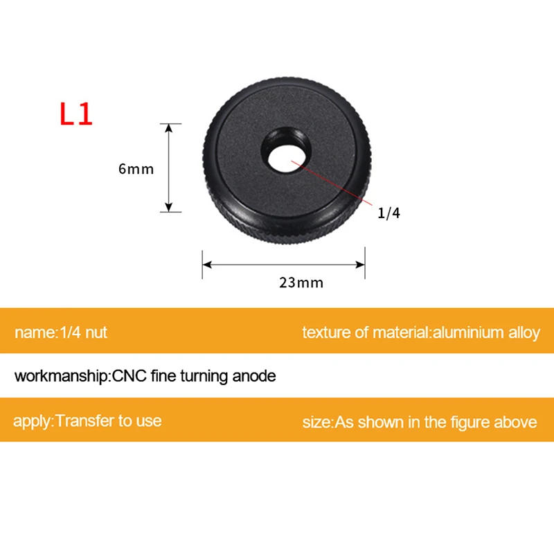 Description Picture 2 of itemCamera Screw 1/4 3/8 5/8 Screw Nut Hot Shoe Seat Lock Knob Flash Stand Tripod Ballhead Mount Adapter Photography Accessories