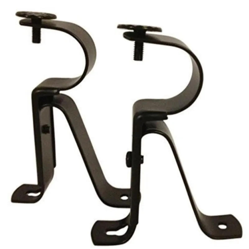 Description Picture 2 of item1 PCS Black Curtain Rods Bracket ,Adjustable Rod Bracket for Curtain Rod Holder ,Curtain Rods Hooks fixed accessories