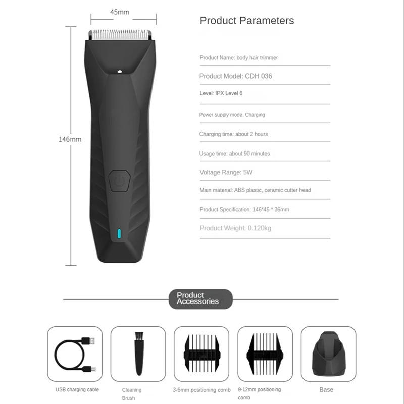Description Picture 5 of itemElectric Hair Trimmer Body Groomer Shaver Beard Shaver LED Shaver For Men Hair Clippers