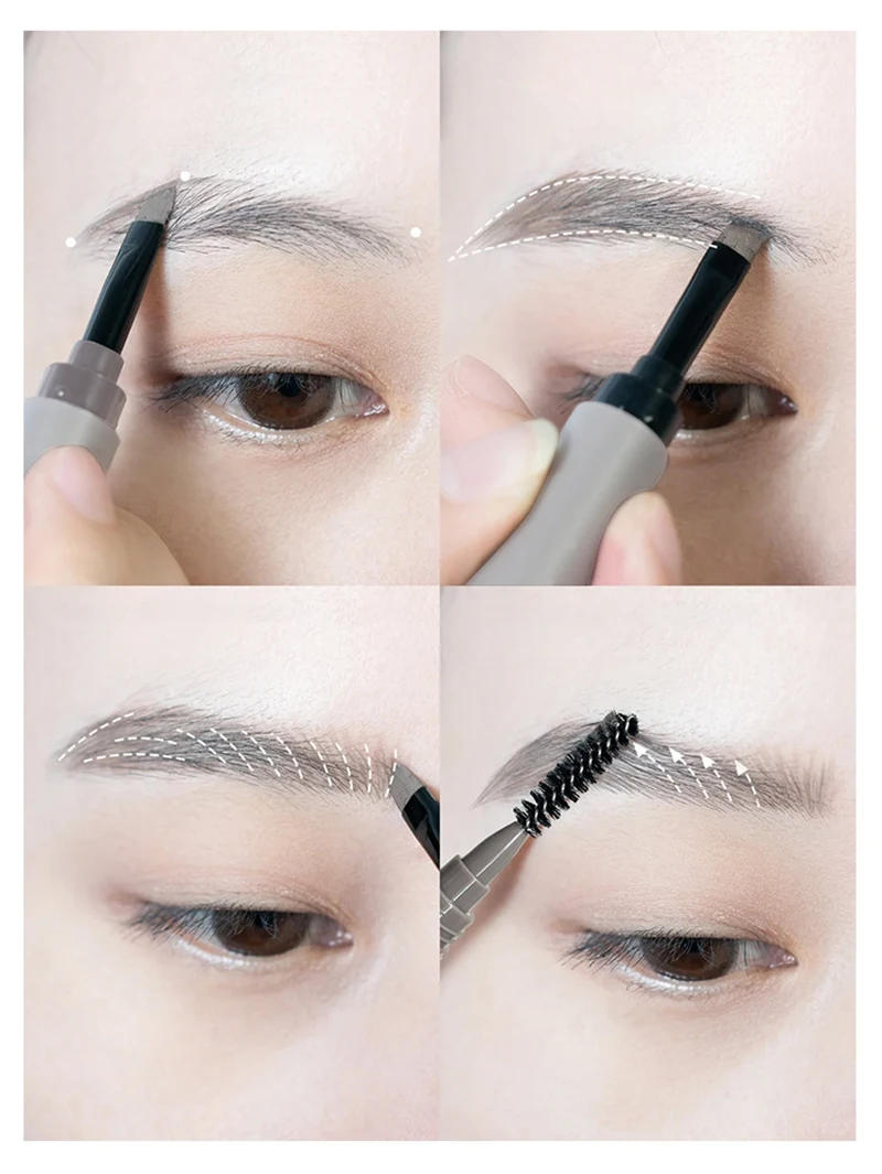 Description Picture 4 of itemEyebrow Dye Pencil Waterproof Long Lasting Black Brown Pigment Enhancers Cream Brush Natural Wild Shade Eyebrow Eyeliner Makeup