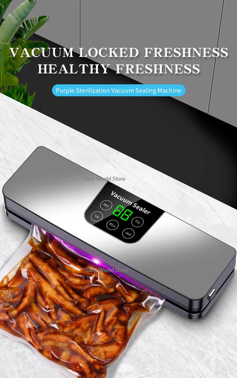 Description Picture 2 of itemVacuum Sealer 220V/110V Automatic Packaging Machine Food Vacuum Sealer with 10pcs Free Vacuum Bags Household Vacuum Food Sealing