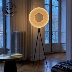 Nordic Minimalist Floor Lamps Art Creativity Fabric Pleats Lampshade Luminaria Parlor Sofa Corner Bedroom Bedside Standing Light
